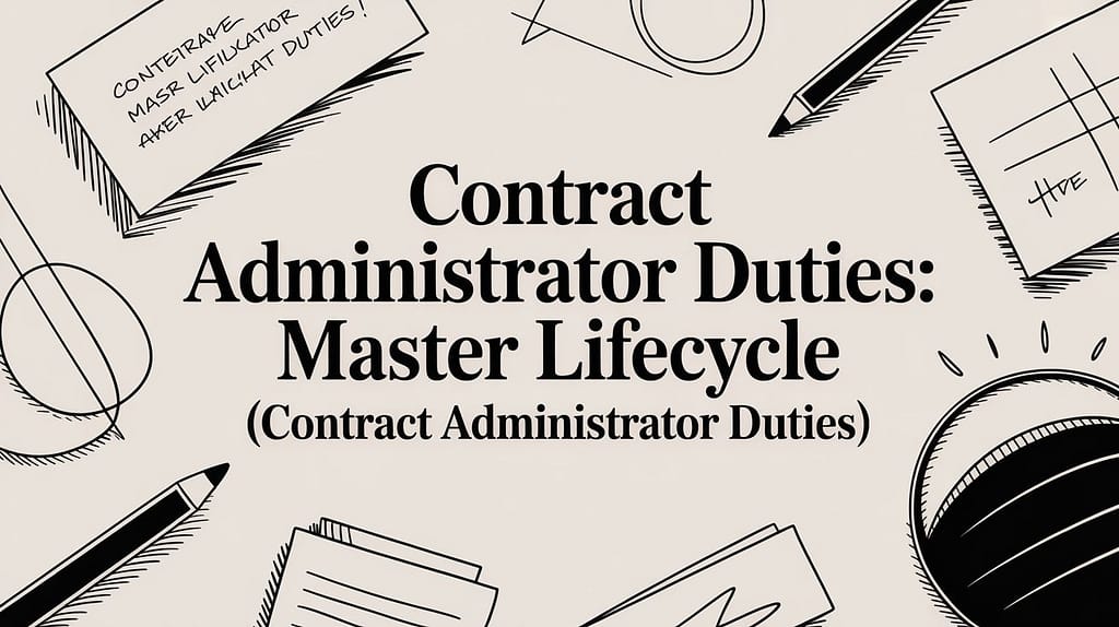 Contract Administrator Duties: Master Lifecycle (contract administrator duties)