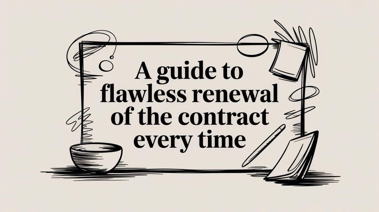 A Guide to Flawless Renewal of the Contract Every Time