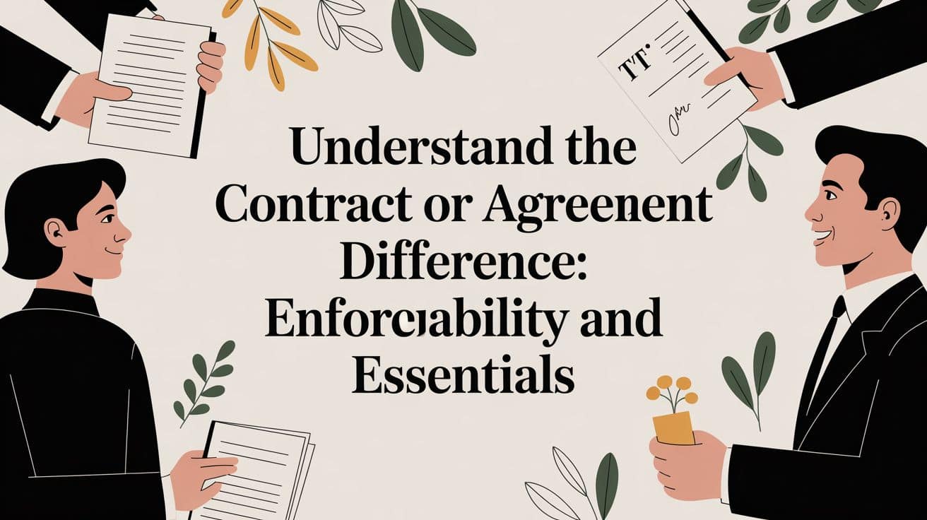 Contract or Agreement Difference: A Guide for Businesses and Founders