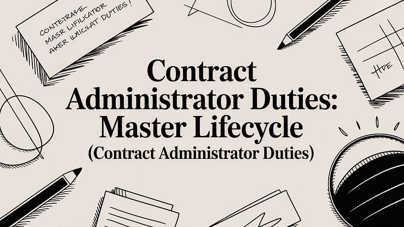 Contract Administrator Duties: Master Lifecycle (contract administrator duties)