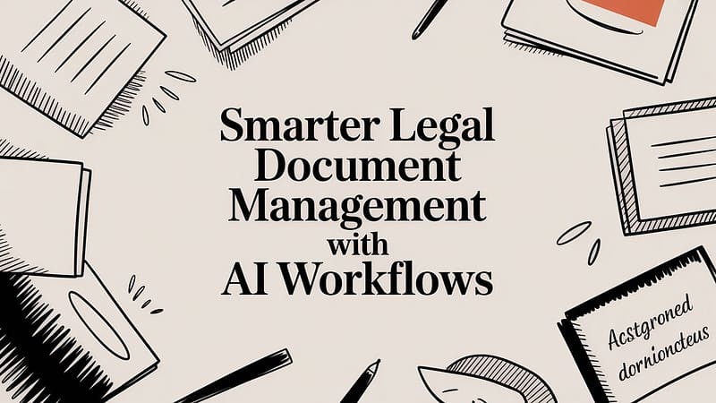Smarter Legal Document Management with AI Workflows