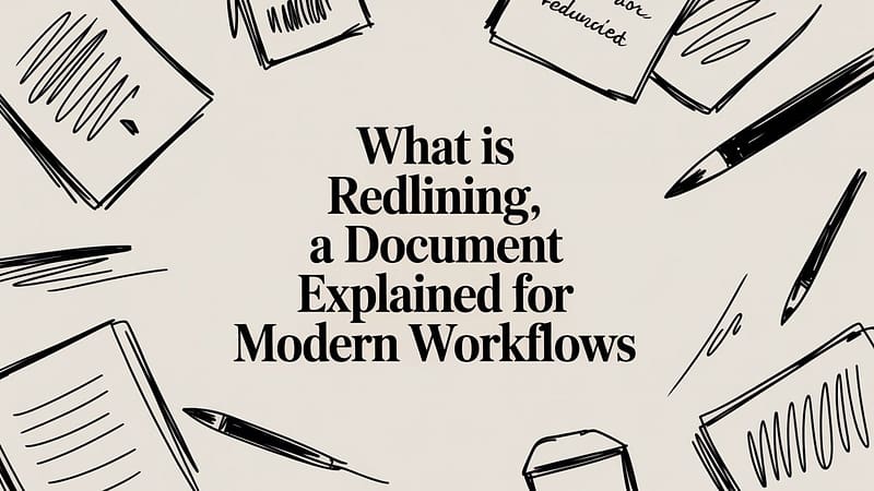 What Is Redlining a Document Explained for Modern Workflows